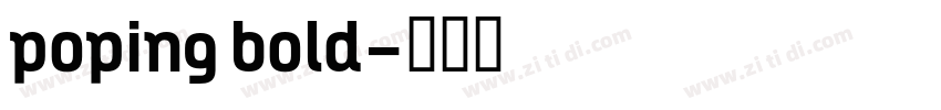 poping bold字体转换